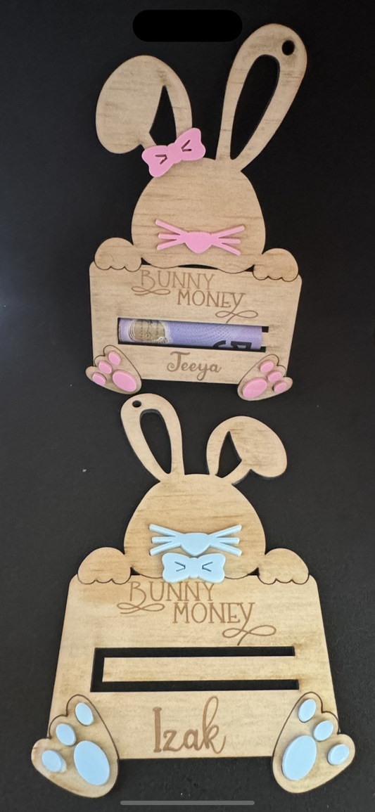 EASTER BUNNY MONEY HOLDER